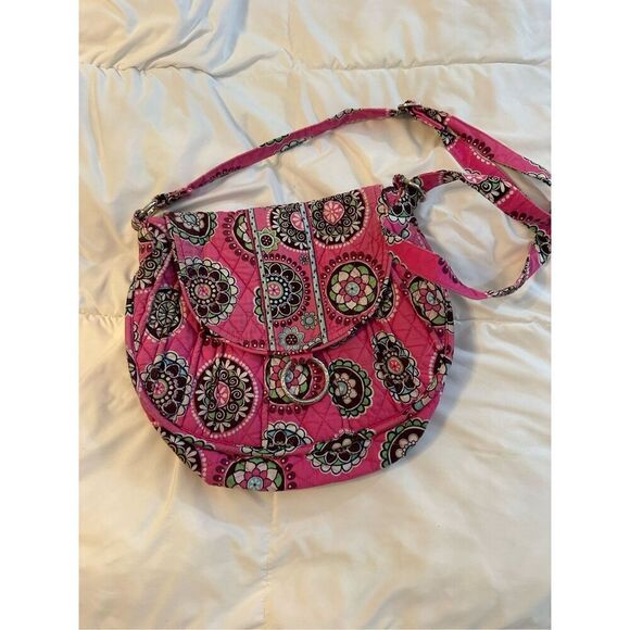 Vera Bradley Women's Floral Saddle Up Crossbody Bag Pink - Picture 6 of 6